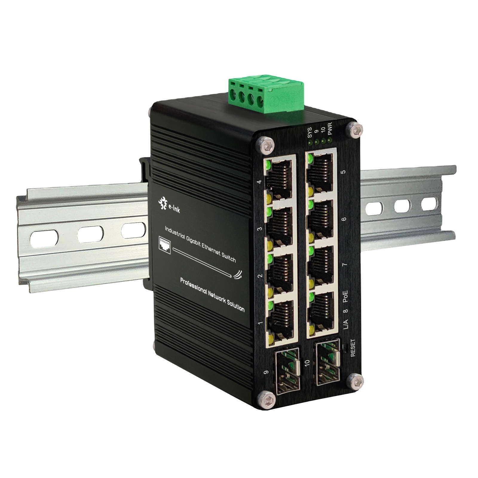 Managed Gigabit Poe Switch 8 Port 802.3At - Switch PoE gerenciado 8 portas 10/100/1000T