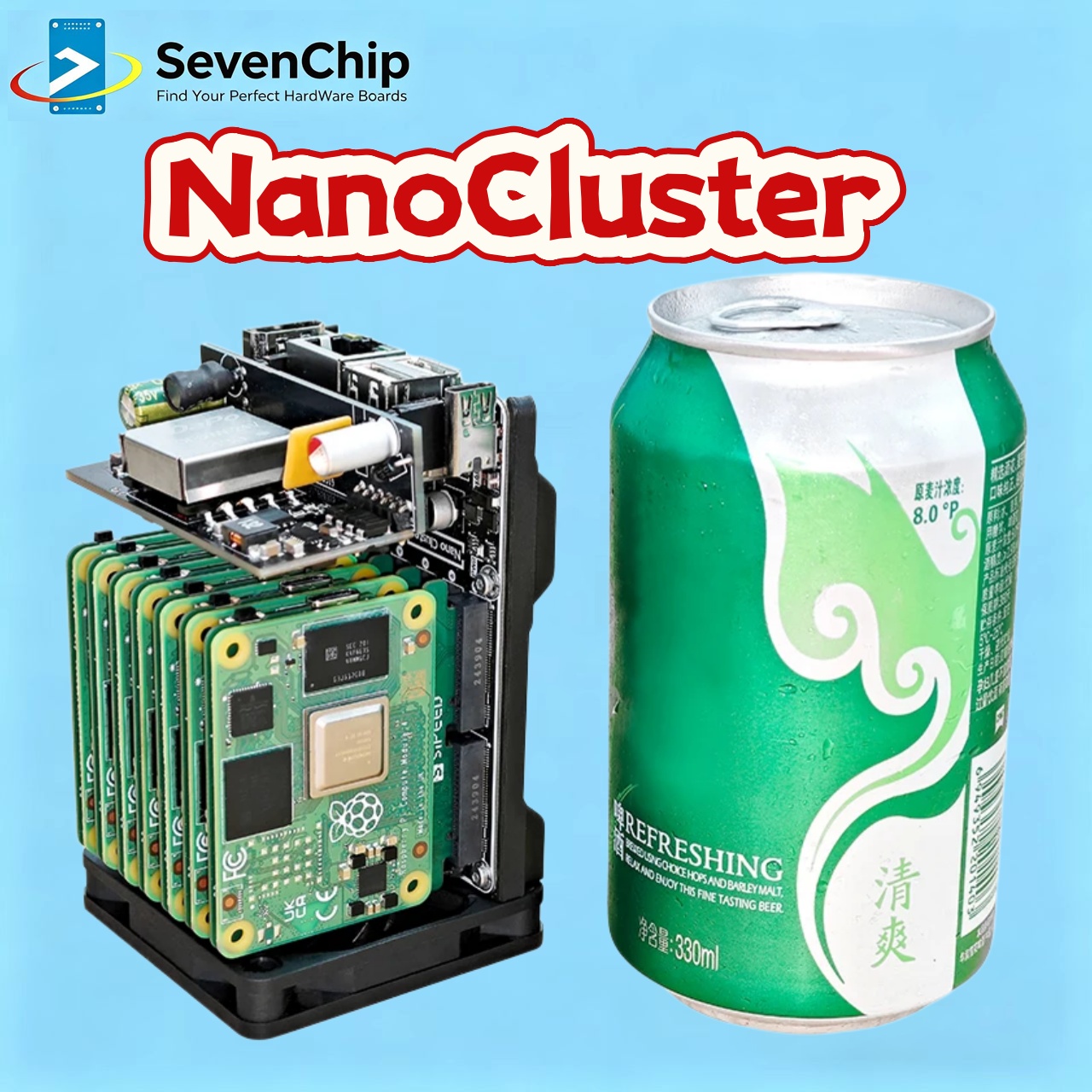 Deskpi Super6C - Servidor Mini Sipeed NanoCluster 7x CM4/CM5
