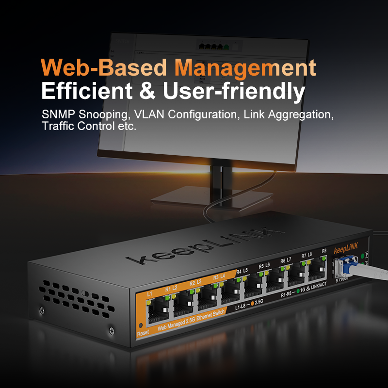 Switch Gerenciado KeepLiNK KP- - Sfp+ 10G Managed Switch 8 Port avaliação e preço